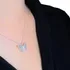 Colar Feminino Luxo Borboleta Folheado A Prata + Presente