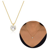 Colar Feminino Pingente Coracao