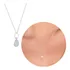 Colar Feminino Pingente Prata 925 Zircônia Gota Cordão 45 Cm
