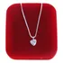 Colar Feminino Ponto De Luz Coração Prata 925 Caixinha