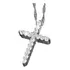 Colar Feminino Prata Lei 925 Cruz Cravejada Zircônias C91