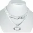 Colar Feminino Trançado 5 Fios Liso Pingente Oakley Folheado