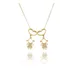  Colar Filhas Duas Meninas Pingentes  Banhado Ouro 18k