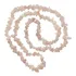 Colar Fio Cascalho Pedra Natural Quartzo Rosa - Amor