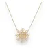 Colar Floco De Neve Em Prata 925 Com Banho De Ouro 18k