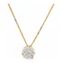 Colar Gargantilha 40cm + Pingente Ponto De Luz 8mm Ouro 18k