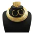 Colar Gargantilha Africano + Brinco Pulseira Anel Dourado