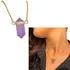 Colar Gargantilha Pingente Pedra Natural Feminino Folheado 