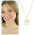 Colar Gato Pedras Presente Pet Semi Joias Banhado Ouro 18k Cor Rosa