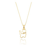 Colar Gato Pet Pedras