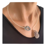 Colar Geodo Prata Choker