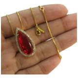 Colar Gota Cravejada Com