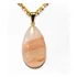 Colar Gota Hematoide Vermelho Pedra Montagem Pino Dourado