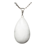 Colar Gota Quartzo Leitoso