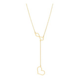 Colar Gravata Banhado Ouro