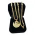 Colar Igual A Ouro 3mm + Pingente Letra E 100% Moeda Antiga