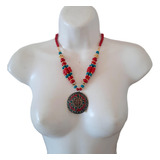 Colar Indiano Tibetano Pedras