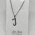 Colar Letra Inicial Nome Prateado - Aço Inox Cor I