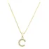 Colar Letra Nome Inicial Pedras Presente Banhado Ouro 18k Cor Dourado C
