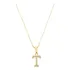 Colar Letra Nome Inicial Pedras Presente Banhado Ouro 18k Cor Dourado T