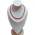 Colar Lindo Pedra Natural Jade Na Cor Rubi Vermelho