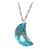 Colar Lua Cristal Swarovski 20 Mm Azul Boreal Blab Original