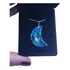 Colar Lua Cristal Swarovski Cor Blue Boreal 3.0 Cm Prata 925