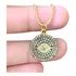 Colar Mandala Olho Grego Folheado Ouro 18k Proteção C1256