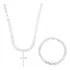 Colar Masculino 60cm Pulseira Grumet 4mm Crucifixo Prata 925
