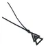 Colar Masculino Couro Pingentes Fone Ponta Flecha Palheta 