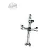 Colar Masculino Pingente Cruz De Ossos Vintage Aço Inox