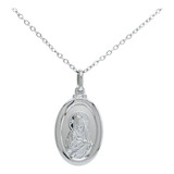 Colar Medalha Oval Grande