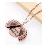 Colar Medalhao Girassol Retratil