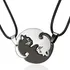 Colar Metades Yin Yang Casal Best Friends Gato Par Duplo Zen