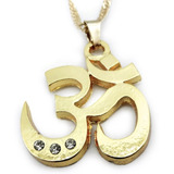 Colar Om Com Strass