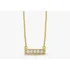 Colar Ouro Feminino Delicado C/ Barra Maciço Luxo Diamantes