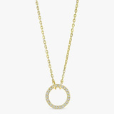 Colar Ouro Pingente Disco