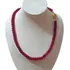 Colar Pedra Natural Jade Rubi Folheado A Ouro 18k Tina Kari