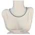 Colar Pedra Safira Indiana Natural Facetada 3mm Fio Aço