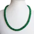 Colar Pedras Naturais Jade Verde Esmeralda 46cm B/ouro 18k