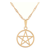 Colar Pentagrama Com Aro