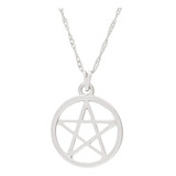 Colar Pentagrama Com Aro