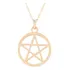 Colar Pentagrama Com Aro 25mm Wicca Estrela 5 Pontas