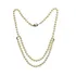 Colar Pérola Água Salgada Natural Detalhe Fio Duplo Ouro 18k