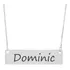 Colar Personalizado Chapinha Gravação Dominic Banh. Prata
