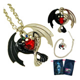 Colar Pingente Dragao Preto