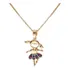 Colar Pingente Menina Filha Bailarina Rubi Semijoia Ouro 18k