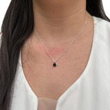 Colar Pingente Pedra Obsidiana