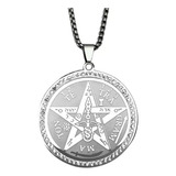 Colar Pingente Tetragrammaton Pentagrama Salomão Wicca Elmt3