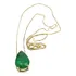 Colar Ponto De Luz Esmeralda Natural Corrente 45cm Ouro 18k